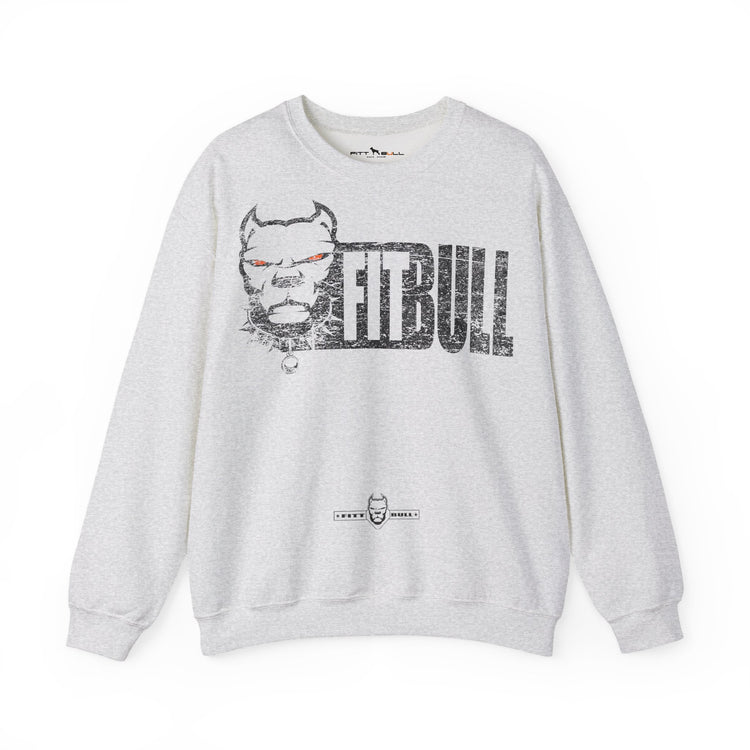 FITBULL Gym Sweatshirt – Distressed Pitbull Dog Head Logo Casual Pullover