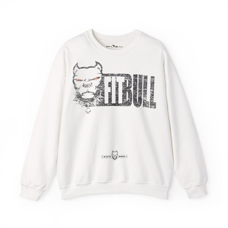 FITBULL Gym Sweatshirt – Distressed Pitbull Dog Head Logo Casual Pullover