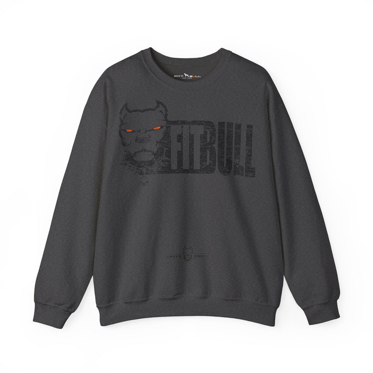 FITBULL Gym Sweatshirt – Distressed Pitbull Dog Head Logo Casual Pullover