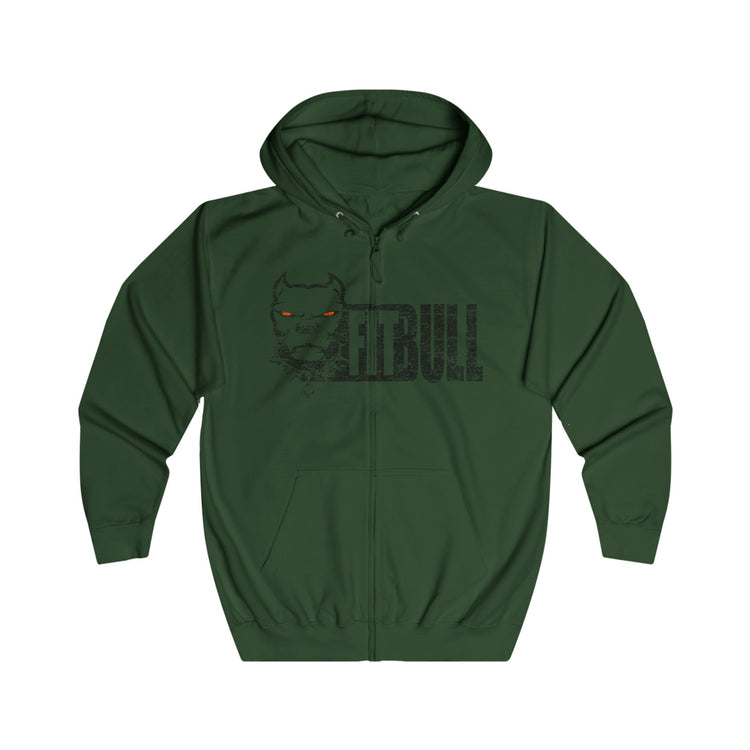FITBULL Graphic Zip Hoodie – Bold Dog Lover Full-Zip Sweatshirt