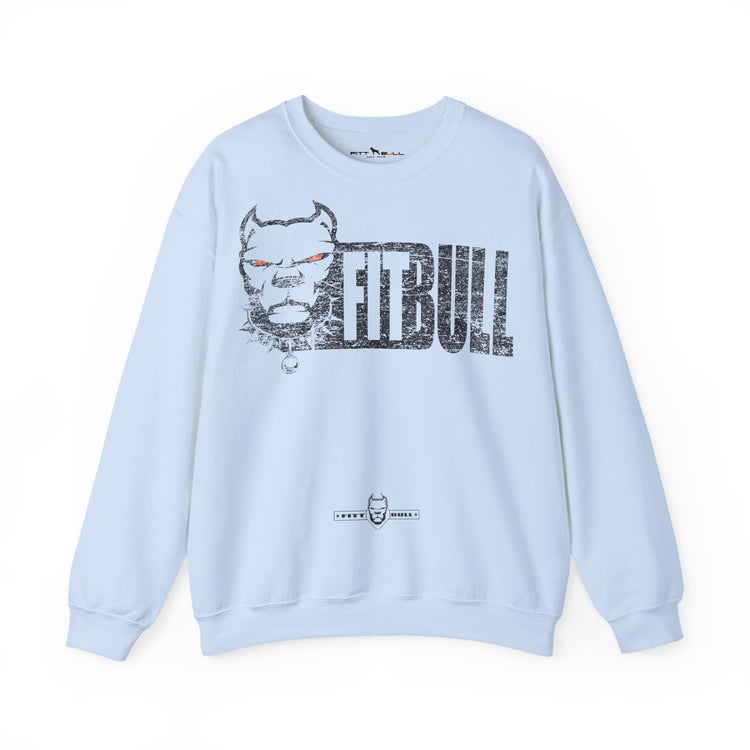 FITBULL Gym Sweatshirt – Distressed Pitbull Dog Head Logo Casual Pullover