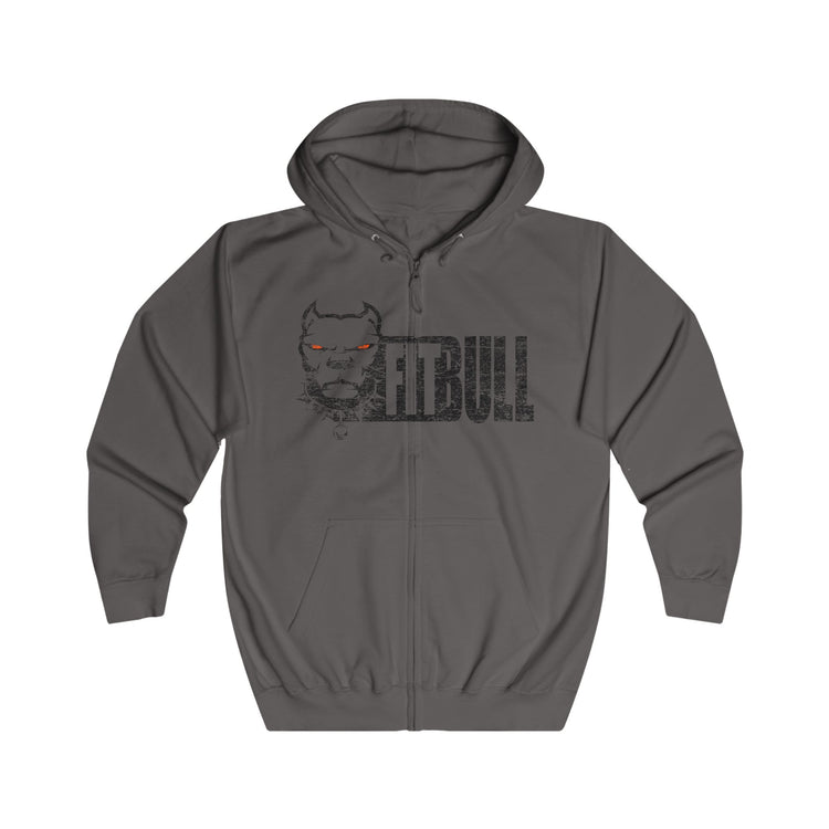 FITBULL Graphic Zip Hoodie – Bold Dog Lover Full-Zip Sweatshirt