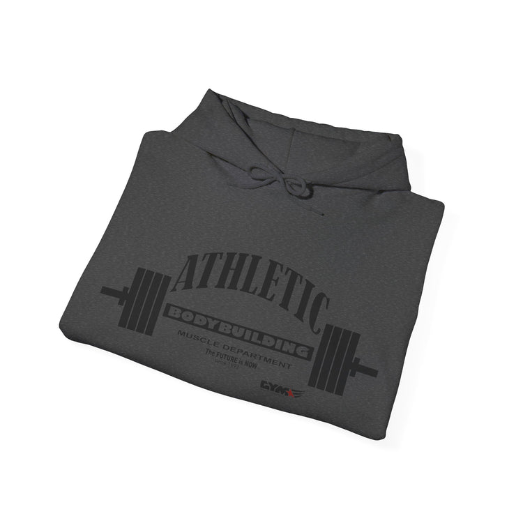 GYMSTAR Athletic Barbell Hoodie — Unisex Gym Fitness Sweatshirt
