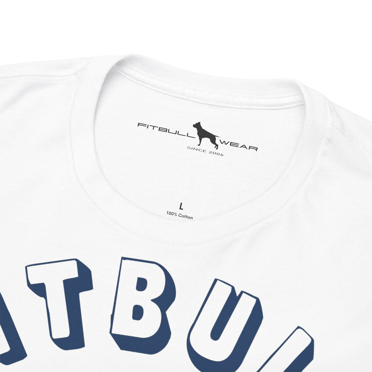 White t-shirt with 'Fitbull Wear' logo and text on a white background