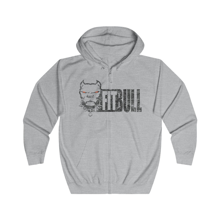 FITBULL Graphic Zip Hoodie – Bold Dog Lover Full-Zip Sweatshirt