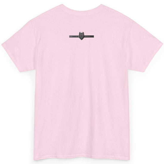 A Fitbull t-shirt with a Conquer motivational graphic design back pink.