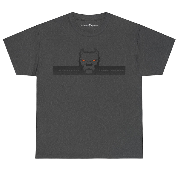 charcoal  fitbull t-shirt with logo and motivation print