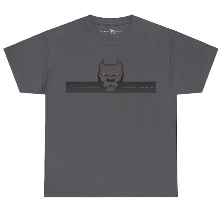 sport grey  fitbull t-shirt with logo and motivation print