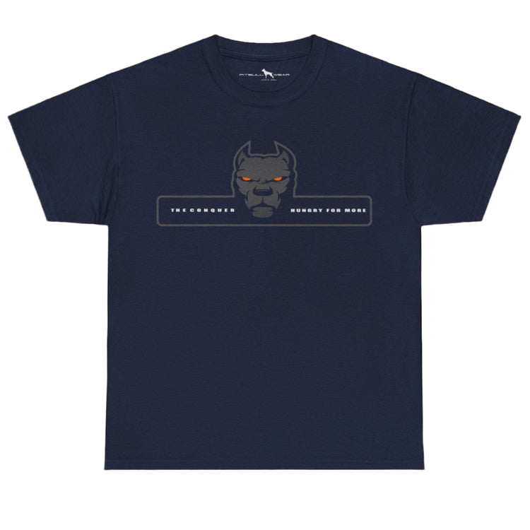 deep navy  fitbull t-shirt with logo and motivation print