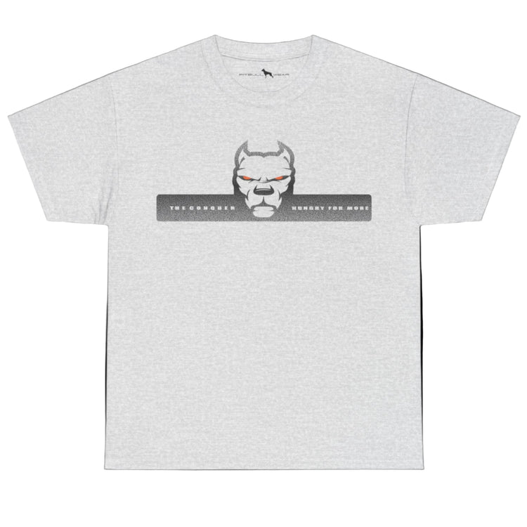 silver  fitbull t-shirt with logo and motivation print