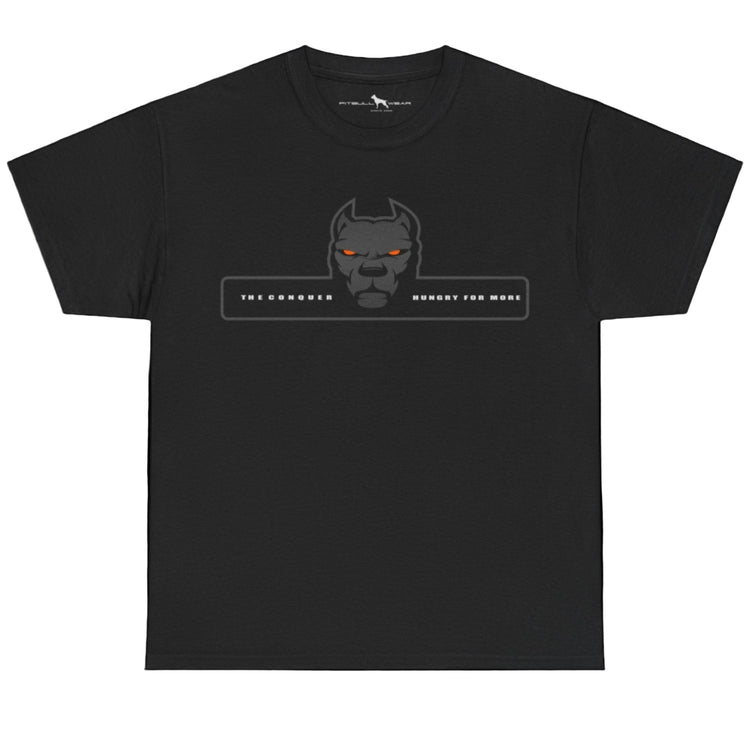 black  fitbull t-shirt with logo and motivation print