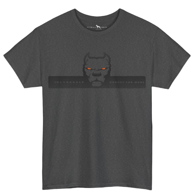 Dark grey Fitbull fitnes gym T-shirt with a logo on the front view.