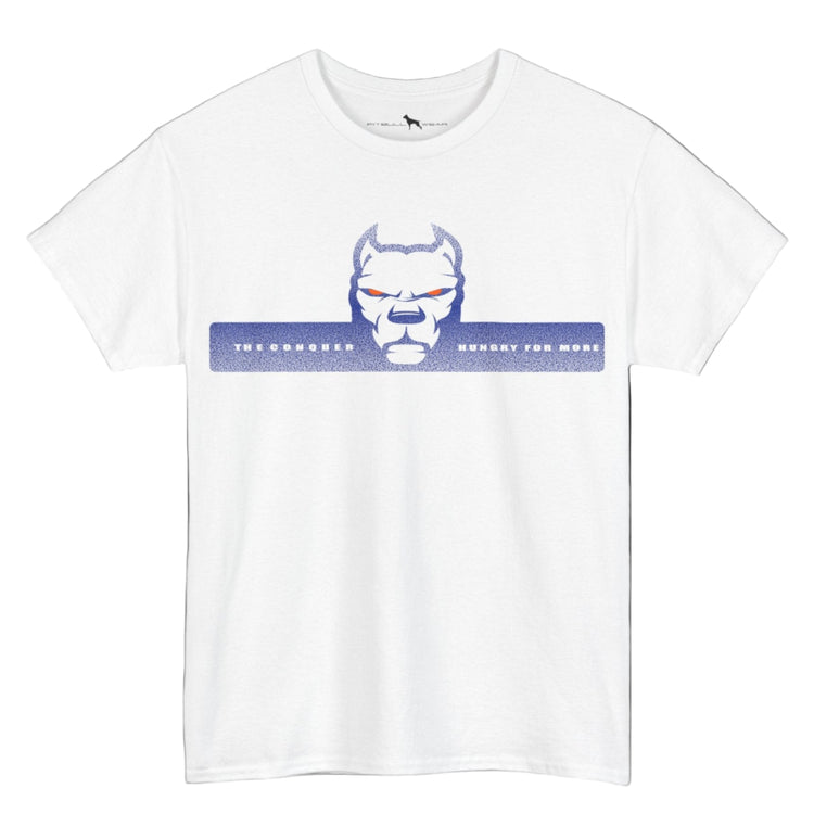 white fitbull t-shirt with logo and motivation print