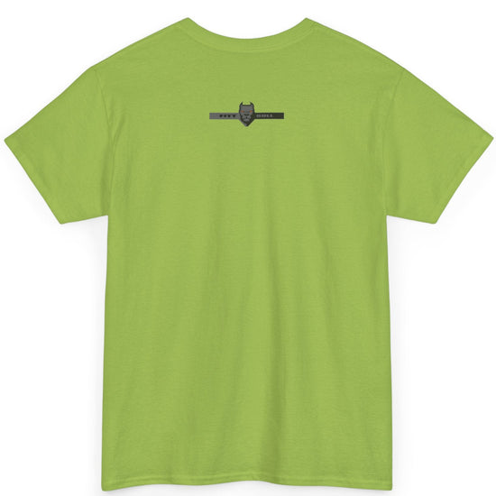 A  kiwi green bodybuilding spotry 'Fitbull' t-shirt witnt logo and mitvation design back.