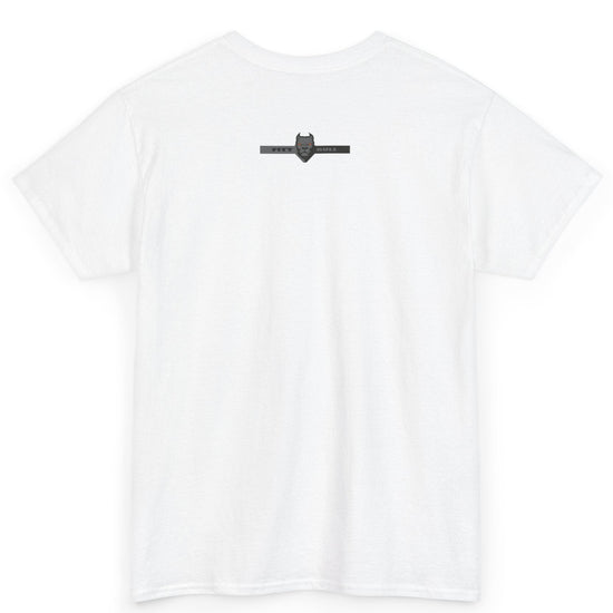 A  white bodybuilding spotry 'Fitbull' t-shirt witnt logo and mitvation design back.