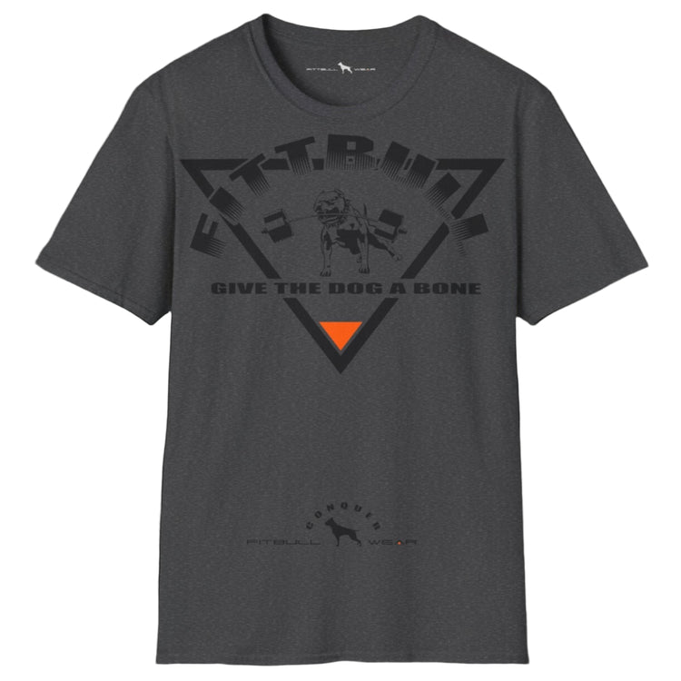 grey Fitbull T-shirt with a logo and a motivational print