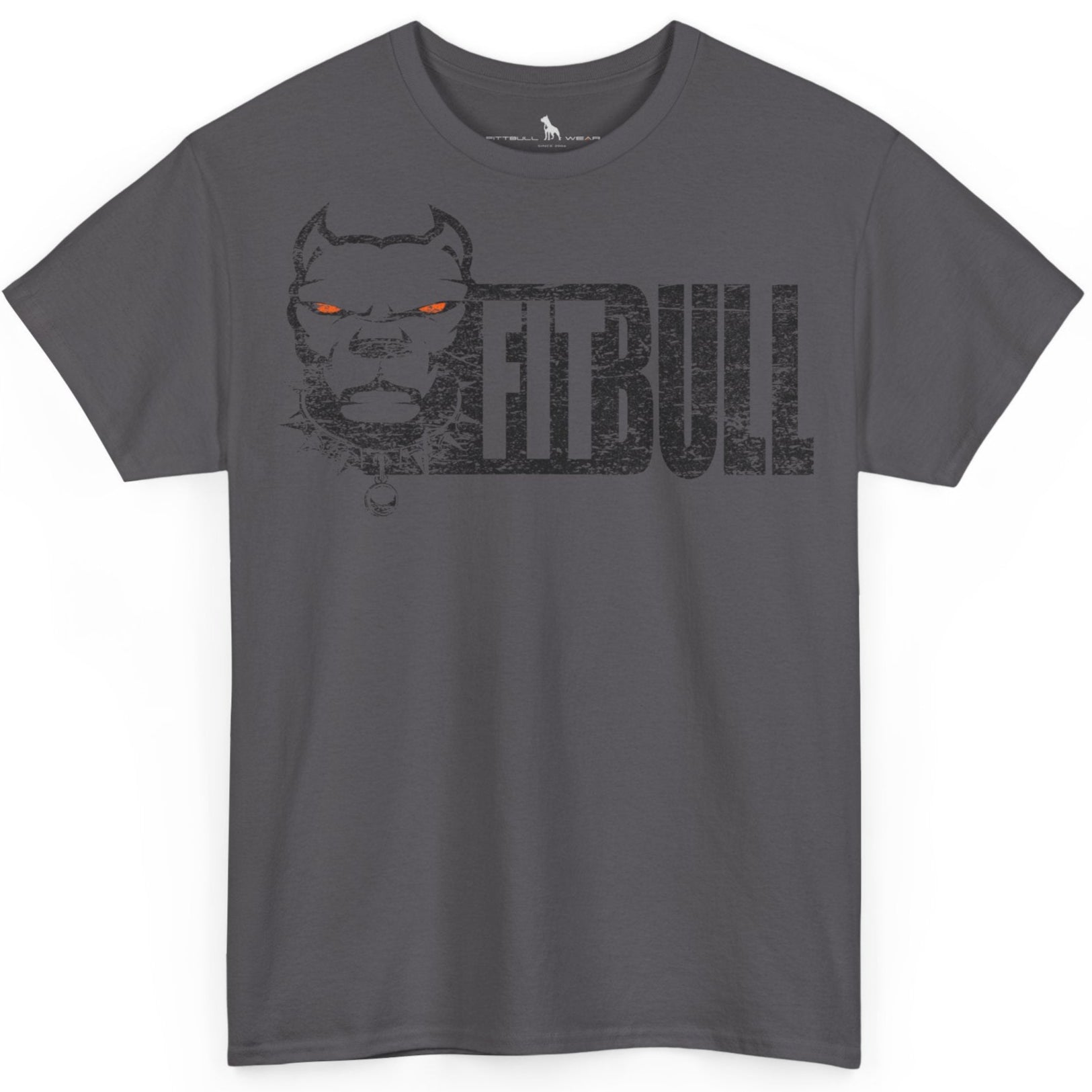 Gray Fitbull t-shirt with a graphic design and 'Fitbull' text on a white background