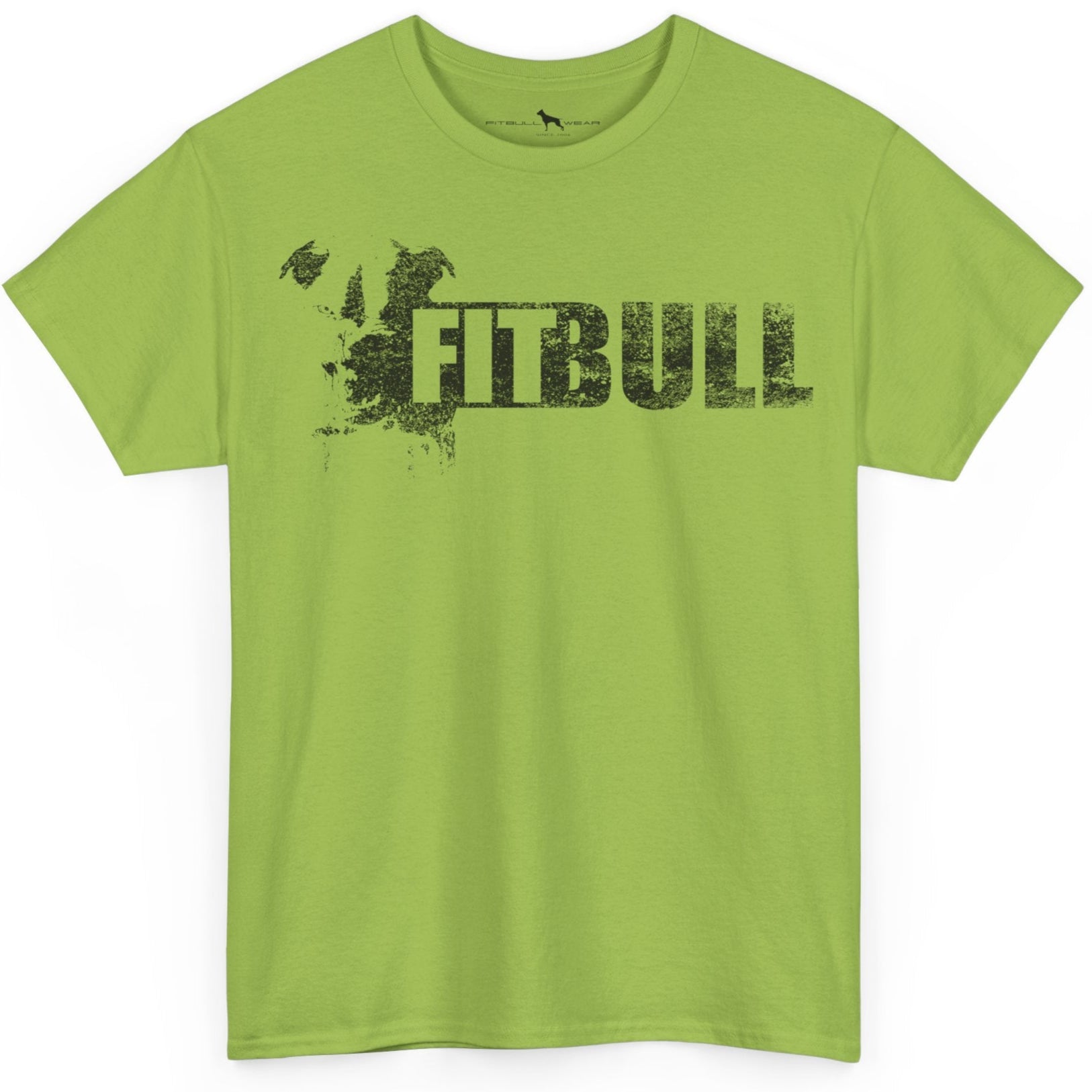 Kiwi colour Fitbull fitness t-shirt with motivational design on the chest.