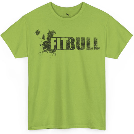 Kiwi colour Fitbull fitness t-shirt with motivational design on the chest.