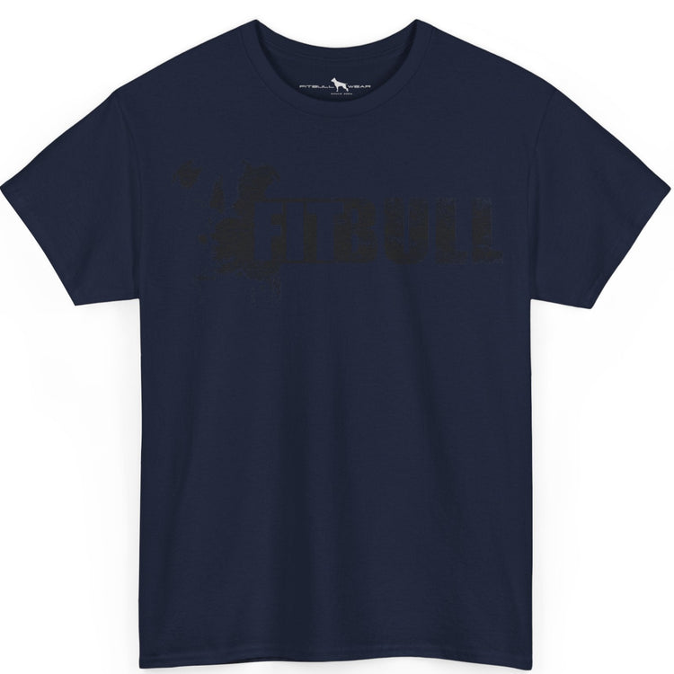 Navy blue Fitbull fitness t-shirt with motivational design on the chest.