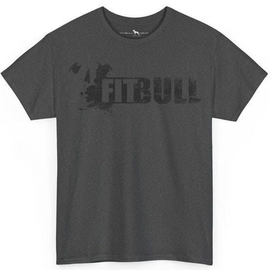 Sport grey Fitbull fitness t-shirt with motivational design on the chest.