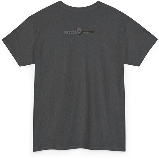 Fitbull sport Gray t-shirt with a logo on the back against a white background