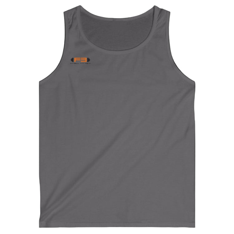 a sport grey Fitbull sports tank top branded with the Fitbull Fit Wear logo
