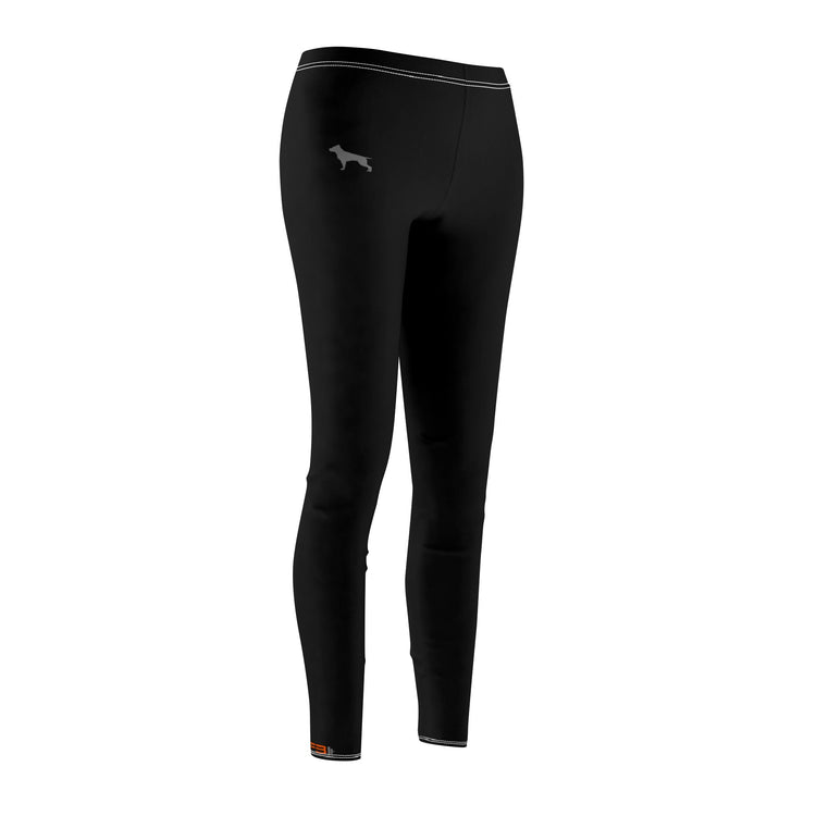 sports leggings Fitbull branded with the Fitbull gym logo side view