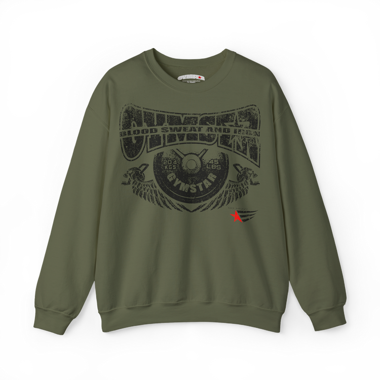 GYMSTAR Blood, Sweat and Iron Gym Crewneck Sweatshirt