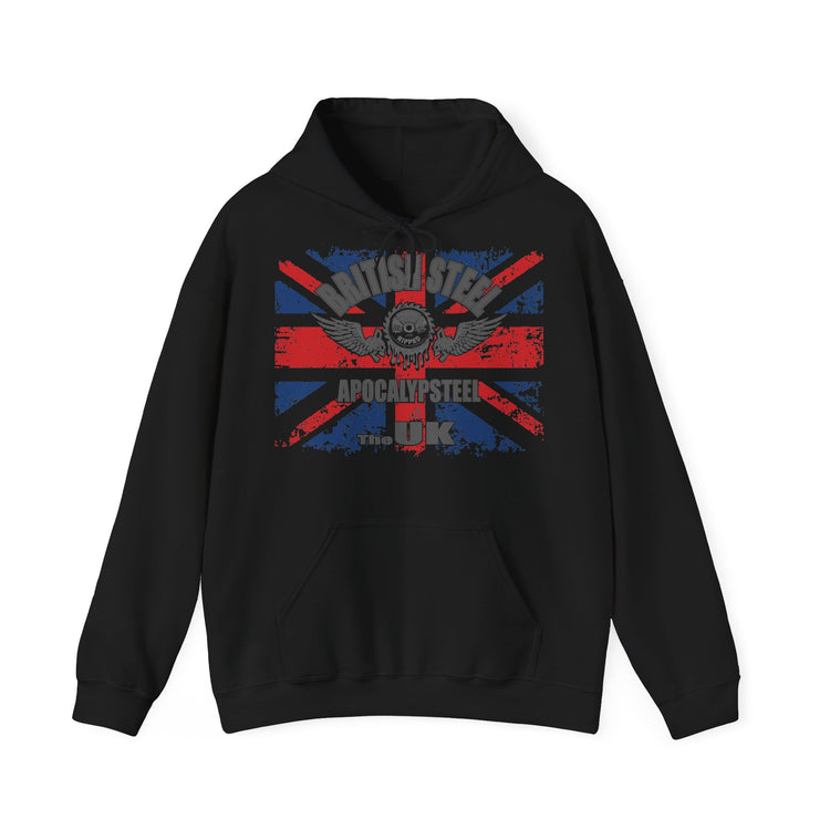 Gray hoodie with 'Goldeneyes' logo on a white background