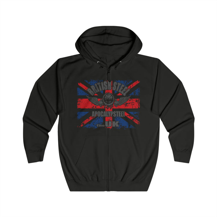 GYMSTAR British Steel Unisex Full Zip Gym Hoodie