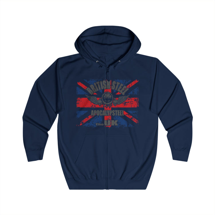 GYMSTAR British Steel Unisex Full Zip Gym Hoodie
