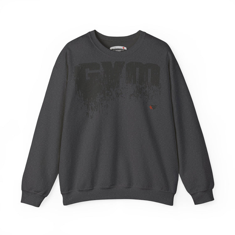 Gray sweatshirt with 'HAVOC SOFTBALL' text on a white background