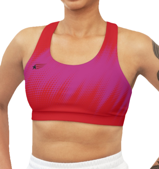 Gymsatr Fitness Yoga Seamless Sports Bra in Purple & Red