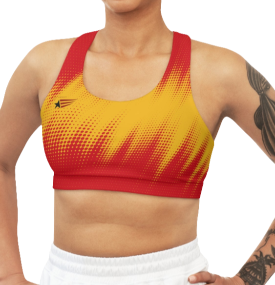 Fitness Yoga Seamless Sports Bra Gymstar Xtreme in Sunset Yellow