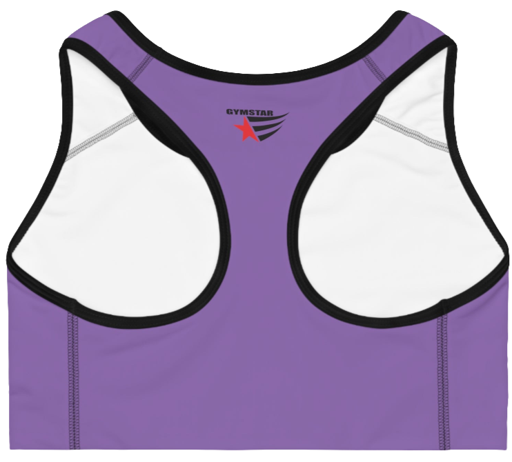 The Muscle Agents Yoga Sports Bra in Solid Purple from Gymstar Xtreme