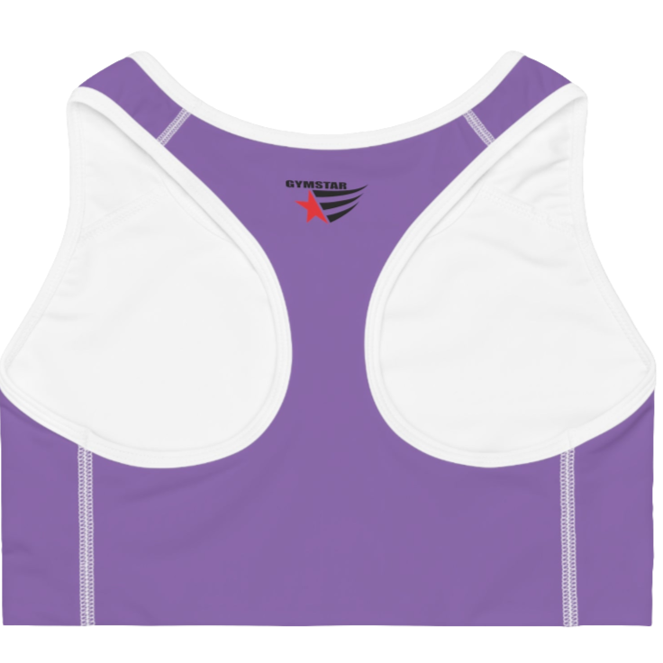 The Muscle Agents Yoga Sports Bra in Solid Purple from Gymstar Xtreme