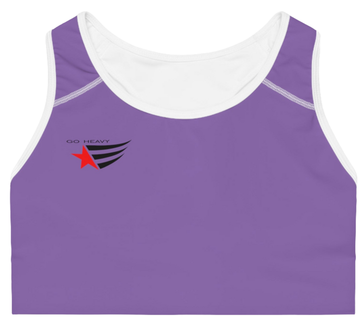 The Muscle Agents Yoga Sports Bra in Solid Purple from Gymstar Xtreme