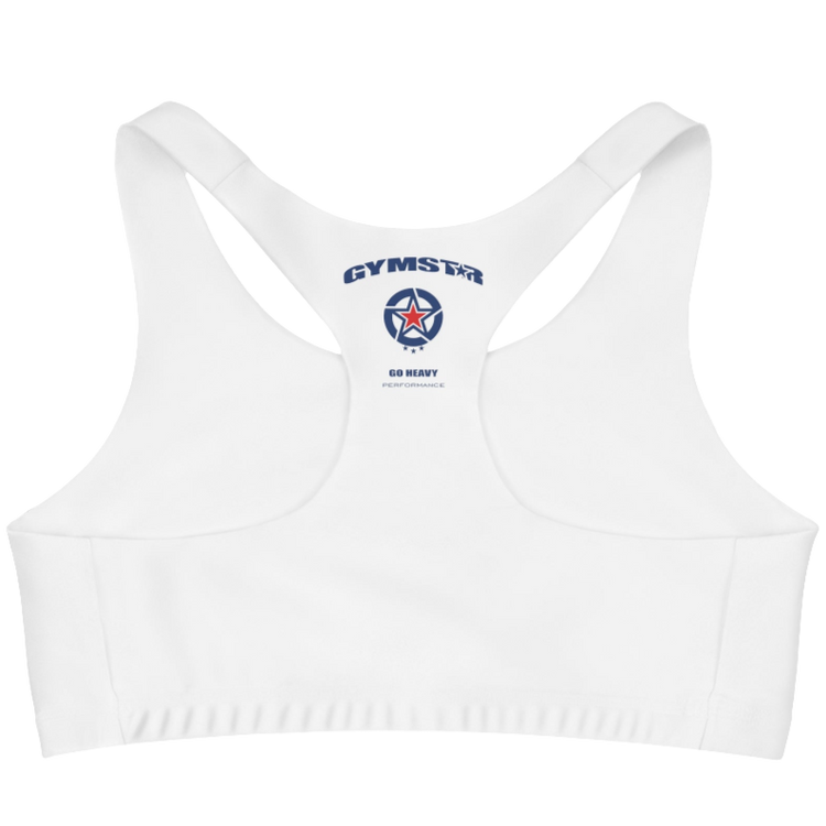 White Fitness Yoga Seamless Sports Bra - Gymstar Xtreme