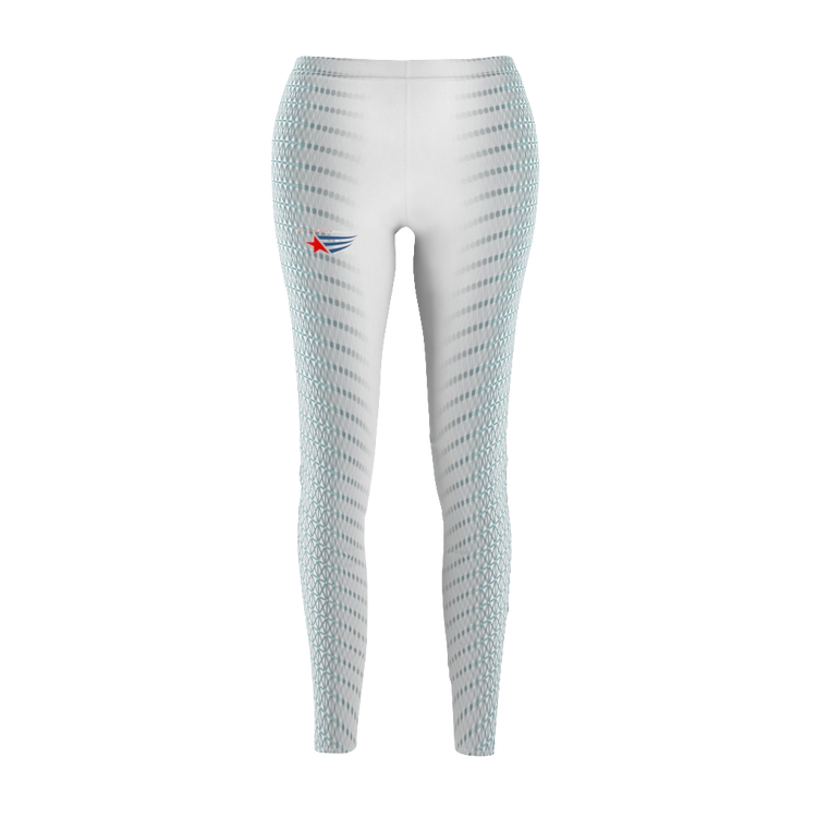 Gymstar Women’s Ombre High-Waisted Leggings – White Gradient Yoga & Fitness Pants