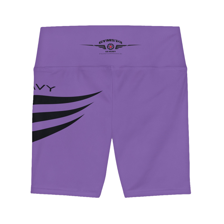 Gymstar Women’s Purple High-Waisted Workout Shorts – Yoga, Gym & Training Activewear