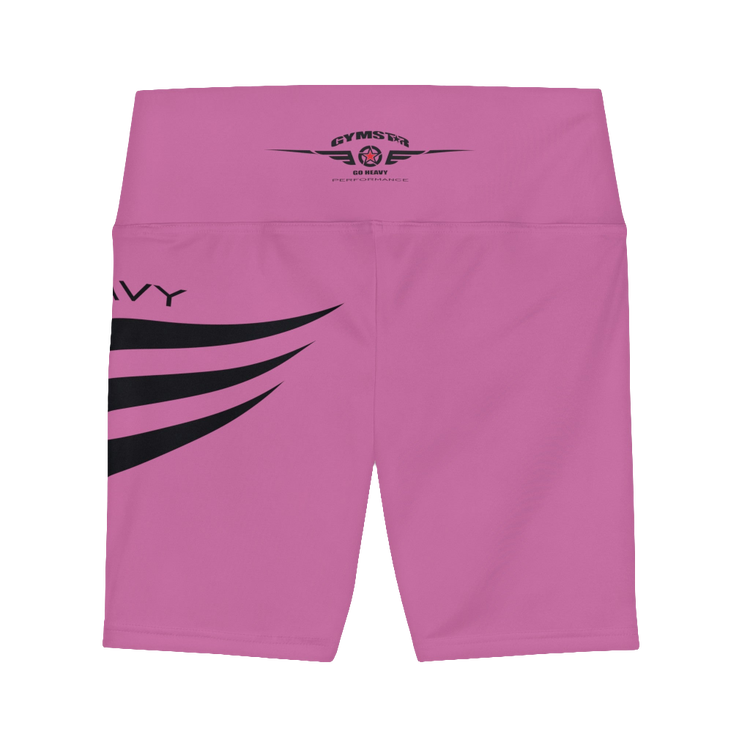 Gymstar Women’s Pink High-Waisted Workout Shorts – Yoga, Running & Training Activewear