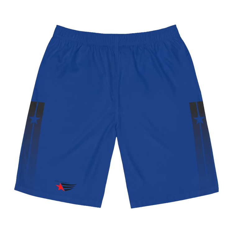 Fitness Men's Board Shorts, Power Lifting, Gymstar in Solid Blue