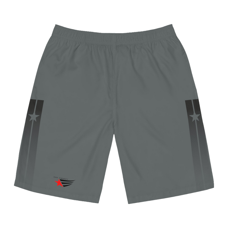 Gymstar Men's Fitness Board Shorts in Solid Grey