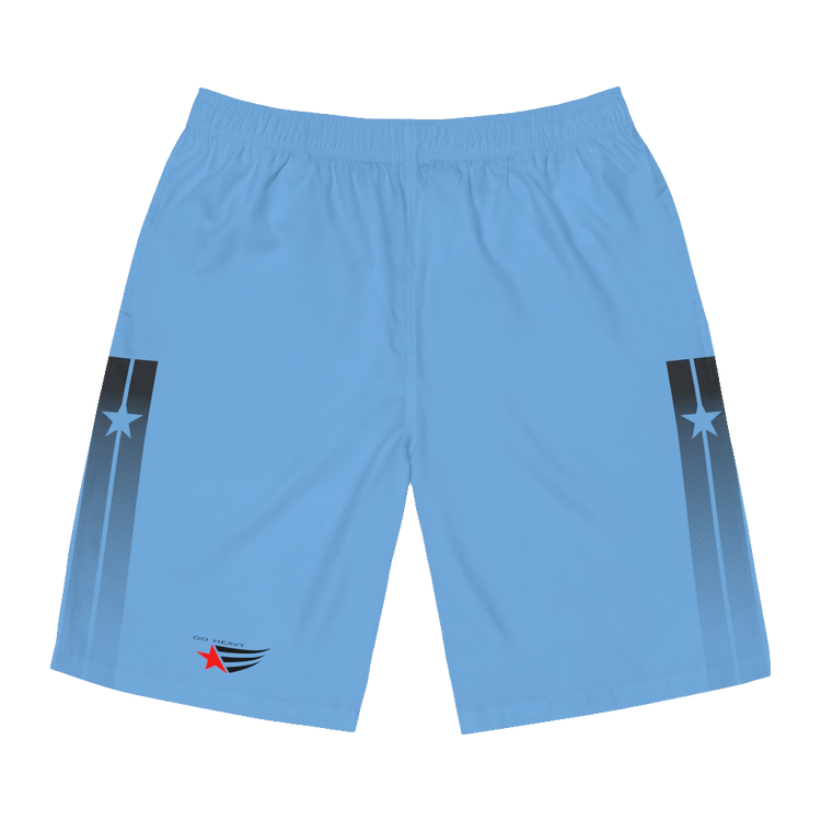 Gymstar Men's Fitness Board Shorts in Sky Blue