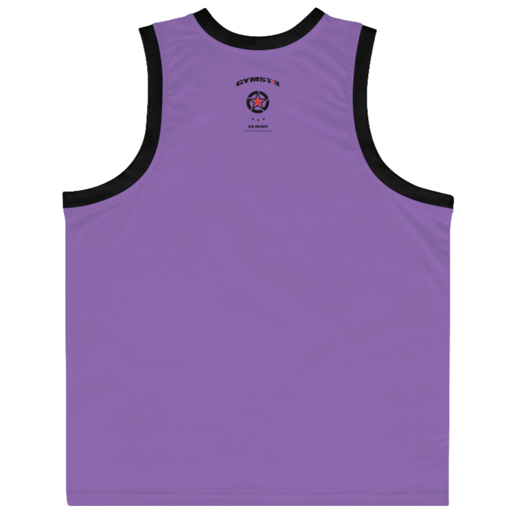 a Gymstar sports tank top branded with the Gymstar Fit logo and a motivating print back view