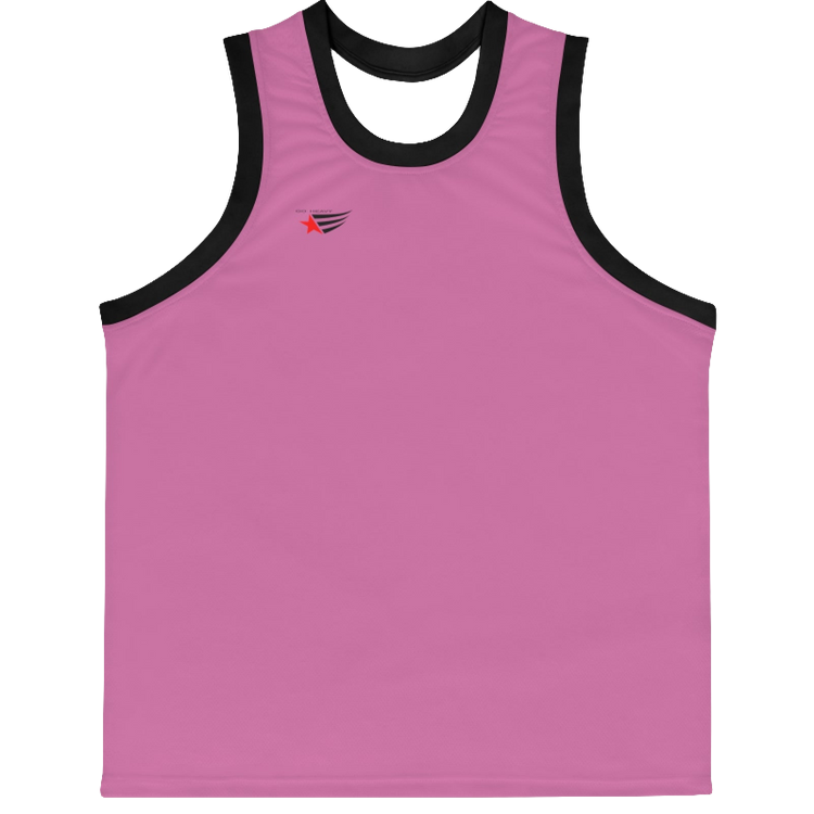 a purple Gymstar fitness and jogging tank top with black stripes on the neckline and sleeves. The tank top is branded with the brand's logo