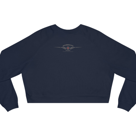 Navy blue Gymstar sweatshirt with logo and motivating design Best Bodies. Rear view.