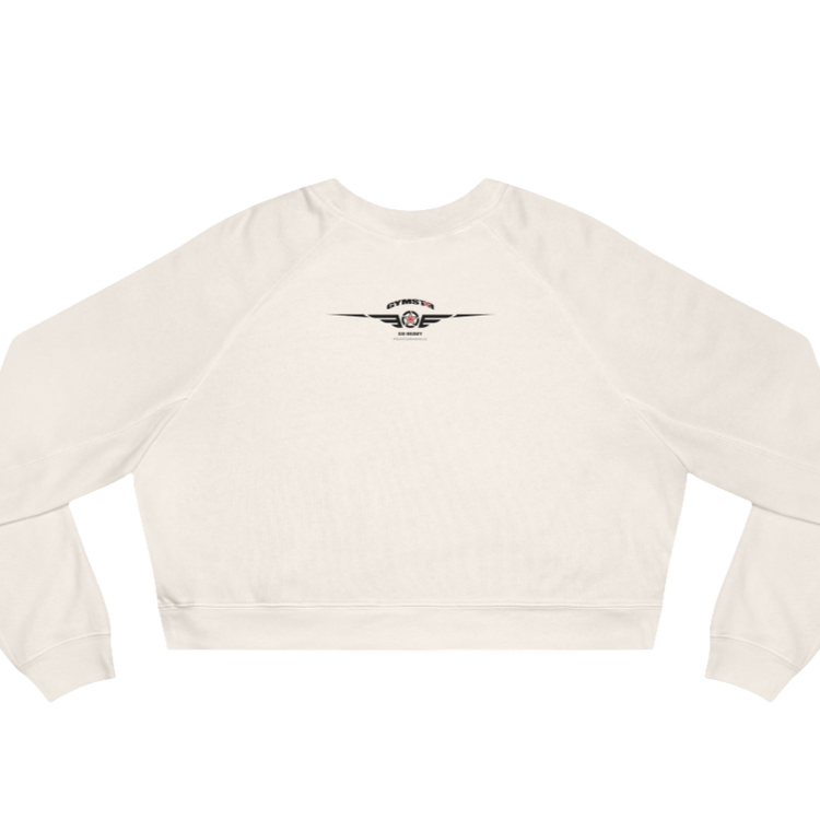 A white Gymstar sweatshirt with logo and motivating design Best Bodies. Rear view.