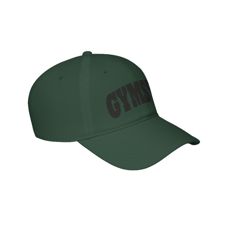 A green Gymstar Fitness baseball cap with a structured design and a brand inscription on the left.